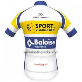 Wielershirt 2022 Sport Vlaanderen-Baloise Geel Blauw Wit